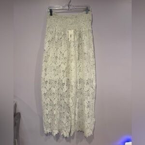 White NWT Venti6 lace wide leg pants